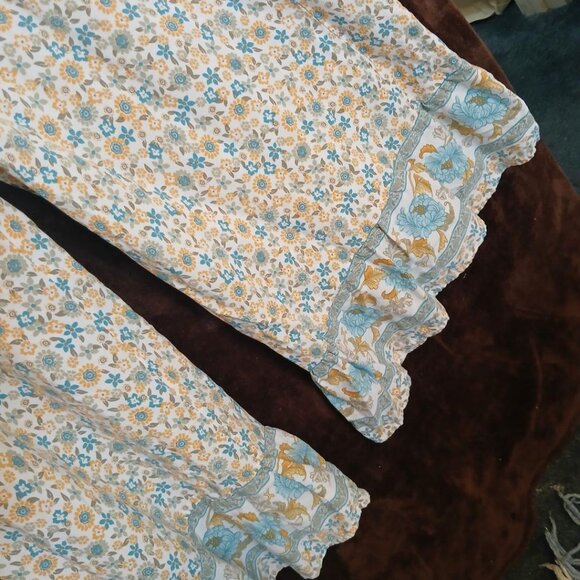 Versona flower palazzo pants with ruffle (SIZE M) - Picture 5 of 7